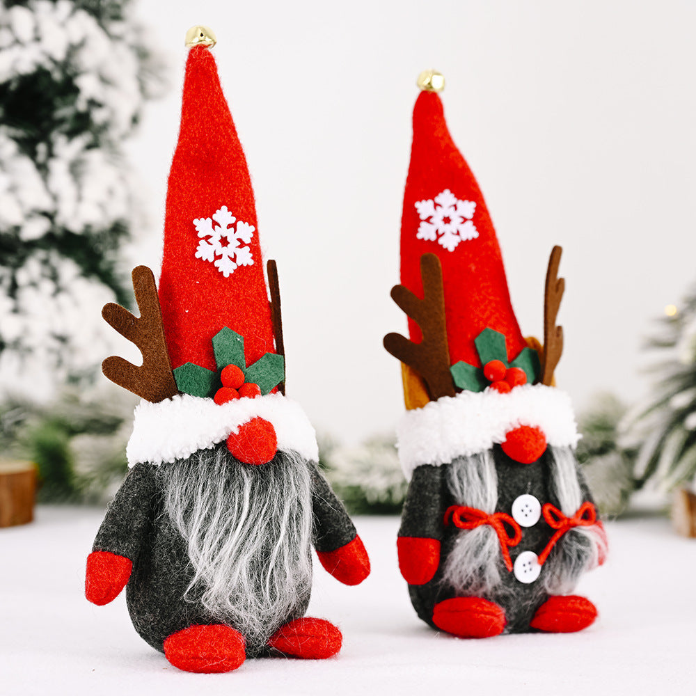 Decorative gnome figure with antlers