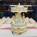 Hand-painted music box in pastel colors