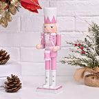 Decorative Nutcracker Wooden Figure, Pink