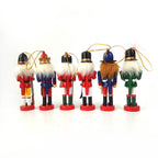 Wood Nutcracker Figures, Set of 6, Christmas Decoration