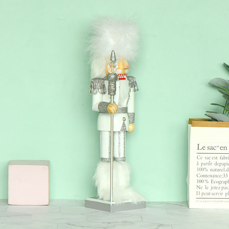 Nutcracker figure, 35 cm, White King