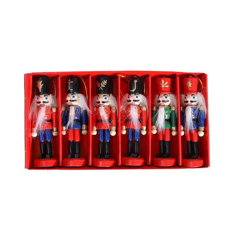 Decorative wooden nutcracker soldiers