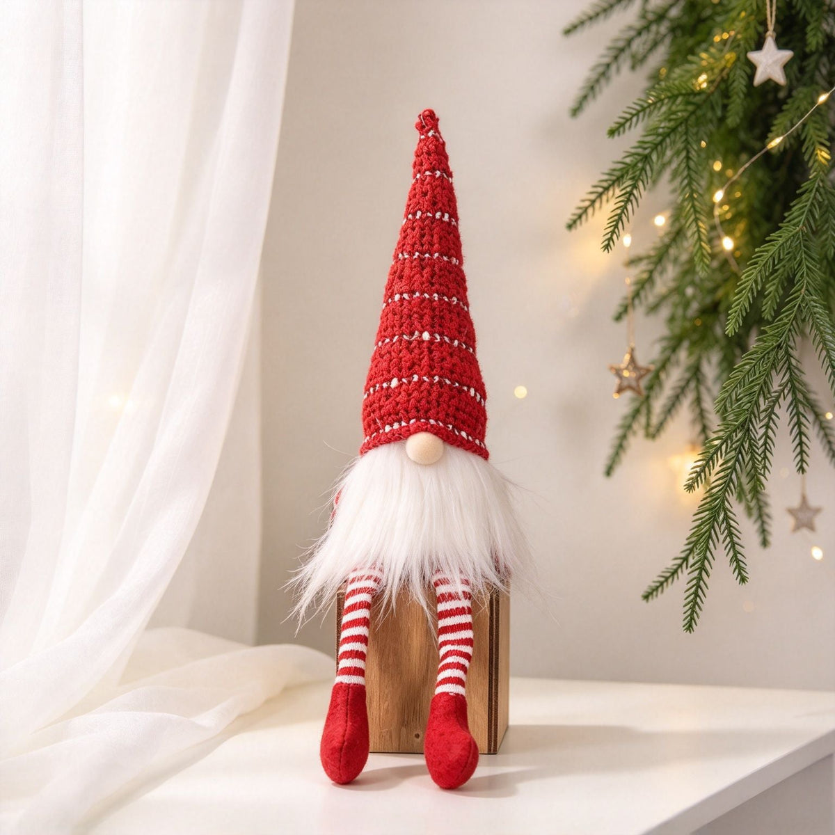 Christmas elf with long legs, fabric