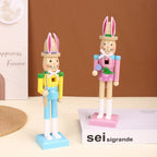 Easter Nutcracker Figure, Rabbit, Wood