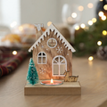 Christmas candle holder made of wood