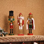 Wood Nutcracker Figure, King or Bear, 30 cm
