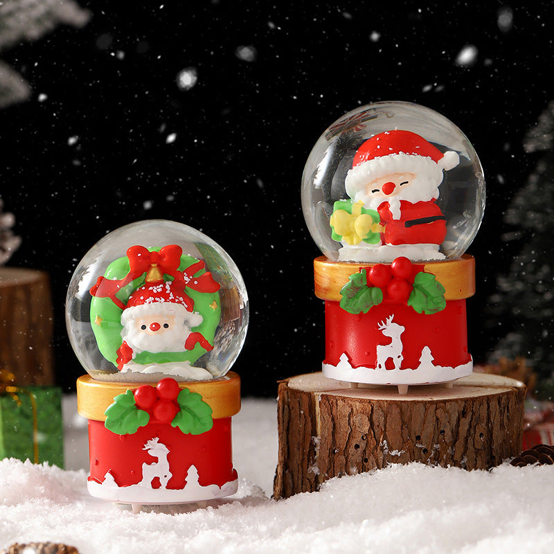 Christmas snow globe with lighting