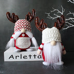 Christmas Elf Figure with Antler Hat, Standing