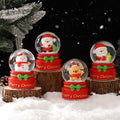 Small Christmas snow globe with light