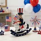 Nutcracker figure on rocking horse, 26 cm