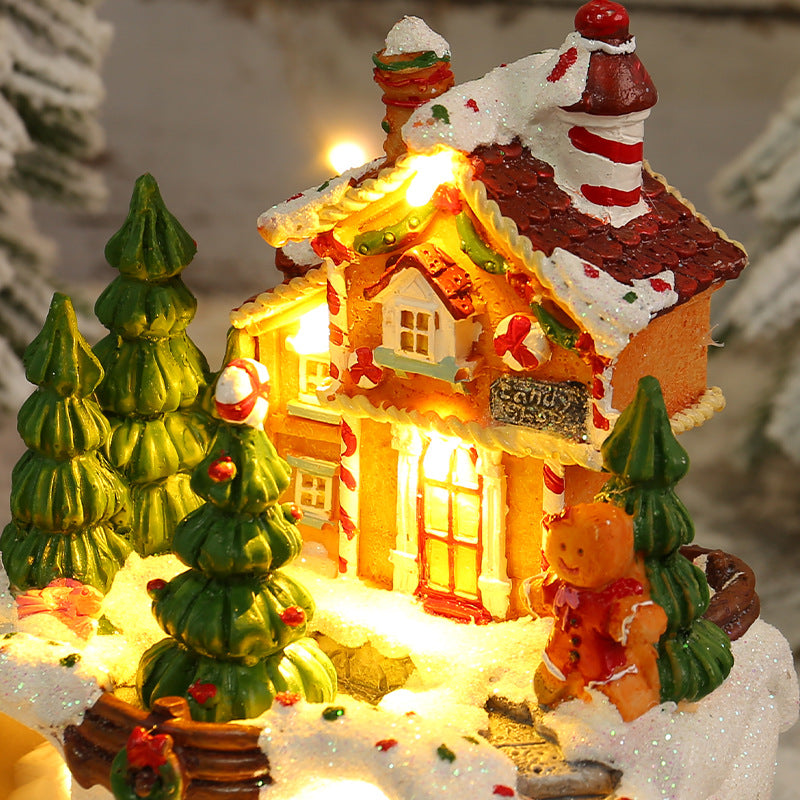 Illuminated music house with night light function