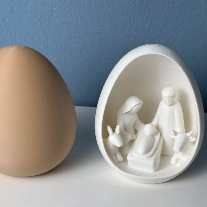 Decorative nativity figure made of PLA in 3D print