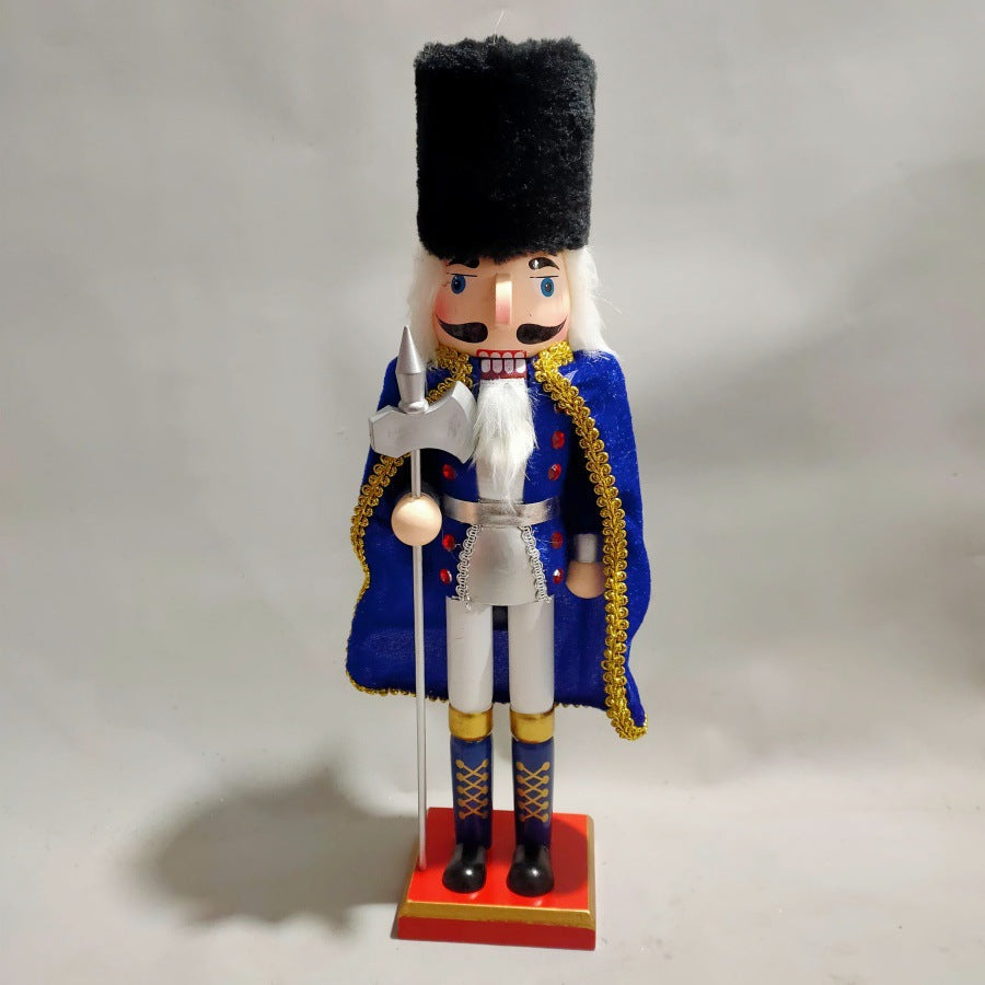 Nutcracker figure made of wood with cape, 38 cm