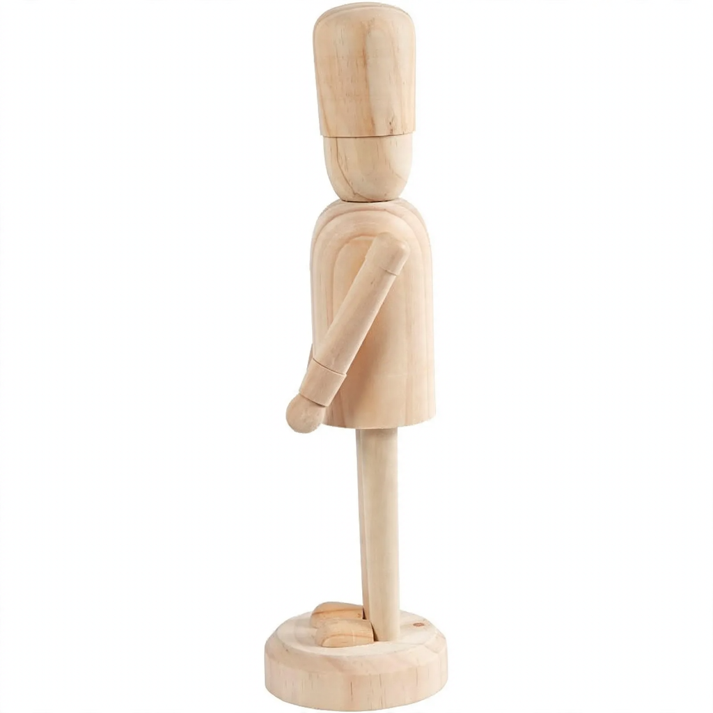 Nutcracker soldier made of pine wood, 18 cm