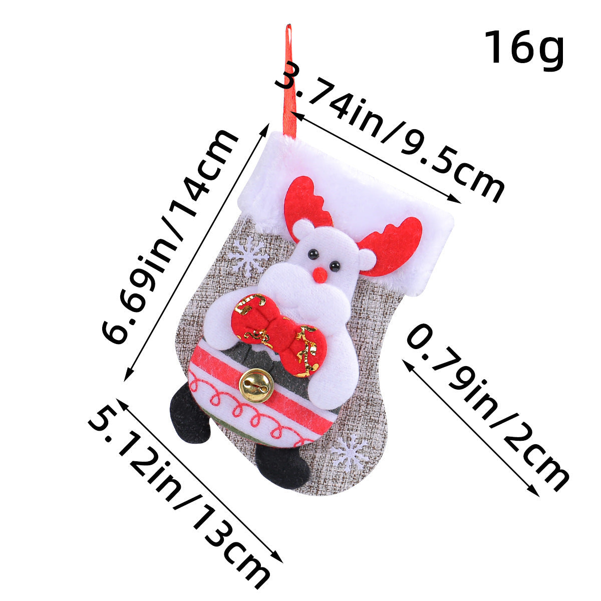 Christmas Elf with Knit Hat and Antlers