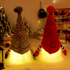 Glowing elf figure with knitted hat