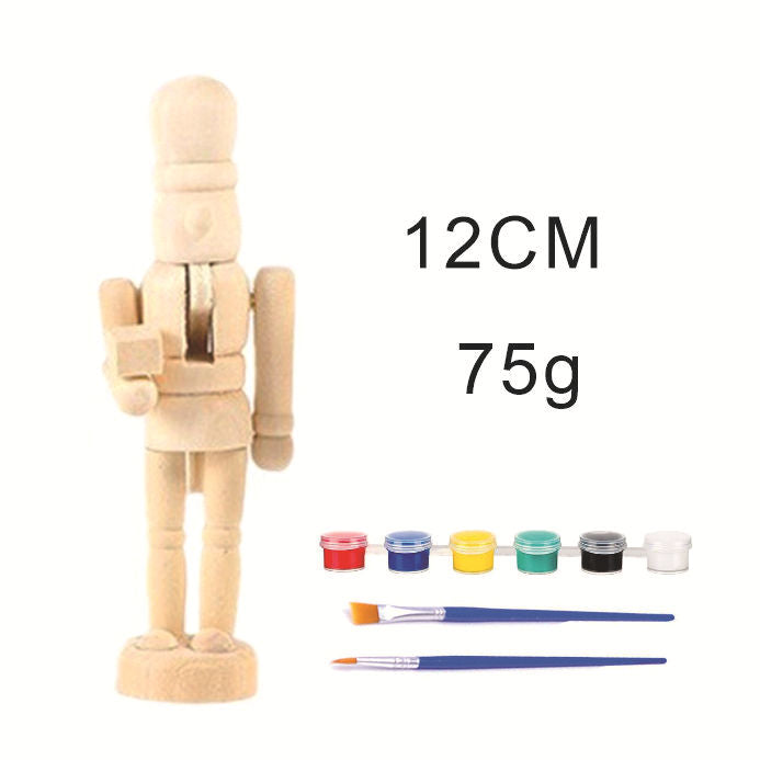 Wooden nutcracker blank for DIY crafting