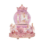 Carousel music box with glass orb