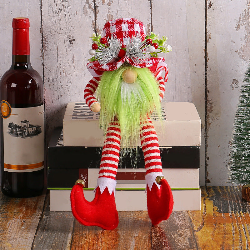 Christmas elf with long legs