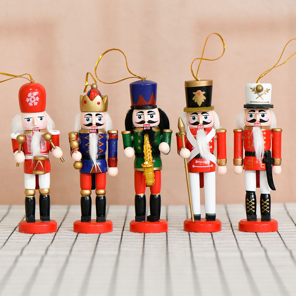 Nutcracker Soldiers Set, 13 cm, 5-piece, wood