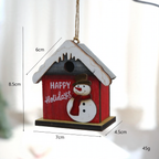Decorative Retro Wooden Hut with Christmas Design