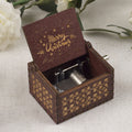 Small wooden music box in retro design