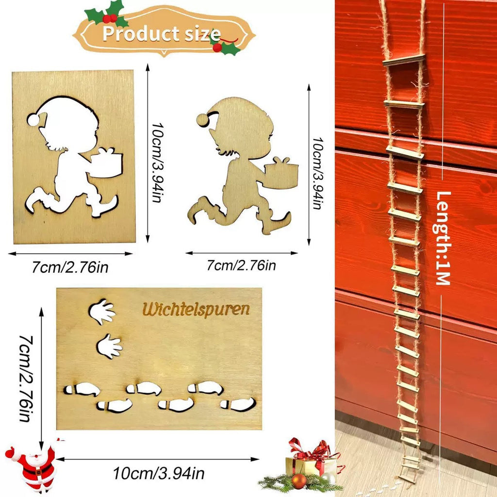 Decorative wooden gnome elements for Christmas decoration