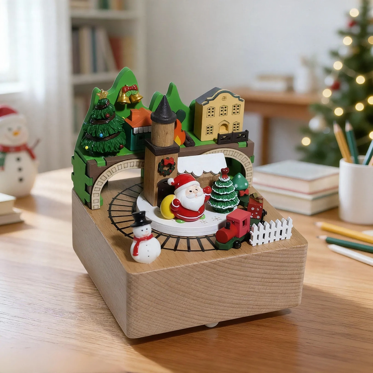 Wooden music box in modern design