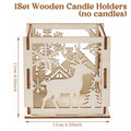Christmas wooden lampshade decoration