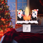 Decorative resin figure with night light effect