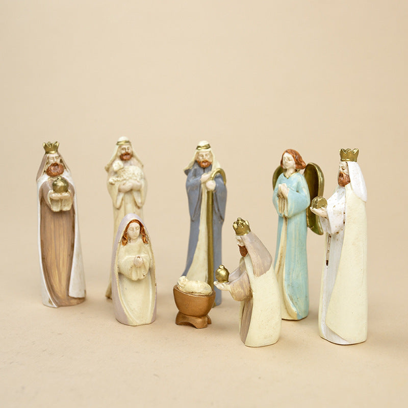 Crib decoration set made of resin