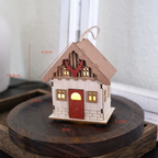 Illuminated Retro Christmas House