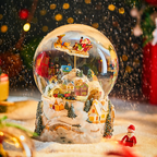 Christmas glass ball with music and light