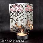 Rotating metal candle holder, gold-colored