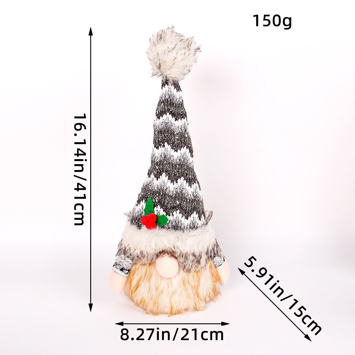 Bright Christmas Elf Figure with Sequins