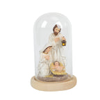 Decorative nativity scene with LED lighting