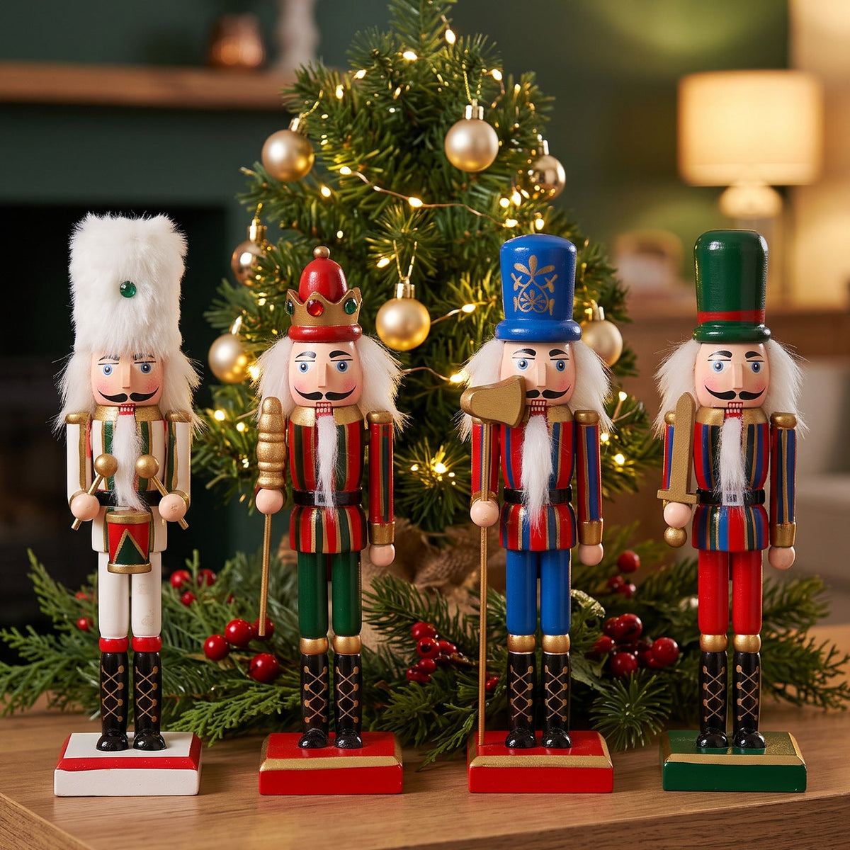 Classic wooden nutcracker soldier, Christmas decoration