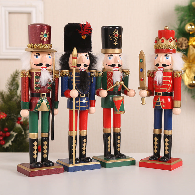 Wood Nutcracker Set, Christmas Table Decoration