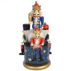 Hand-painted nutcracker music box made of pine wood