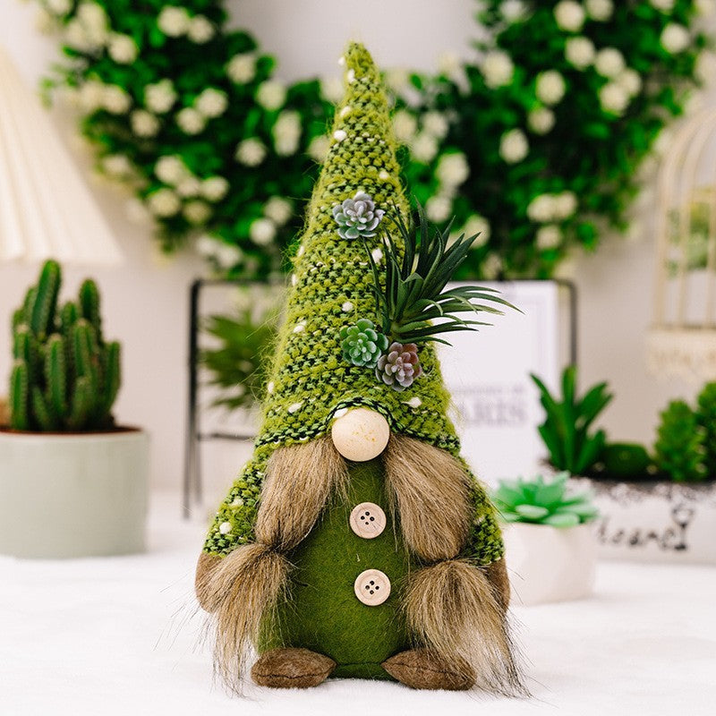 Christmas gnomes with succulent design