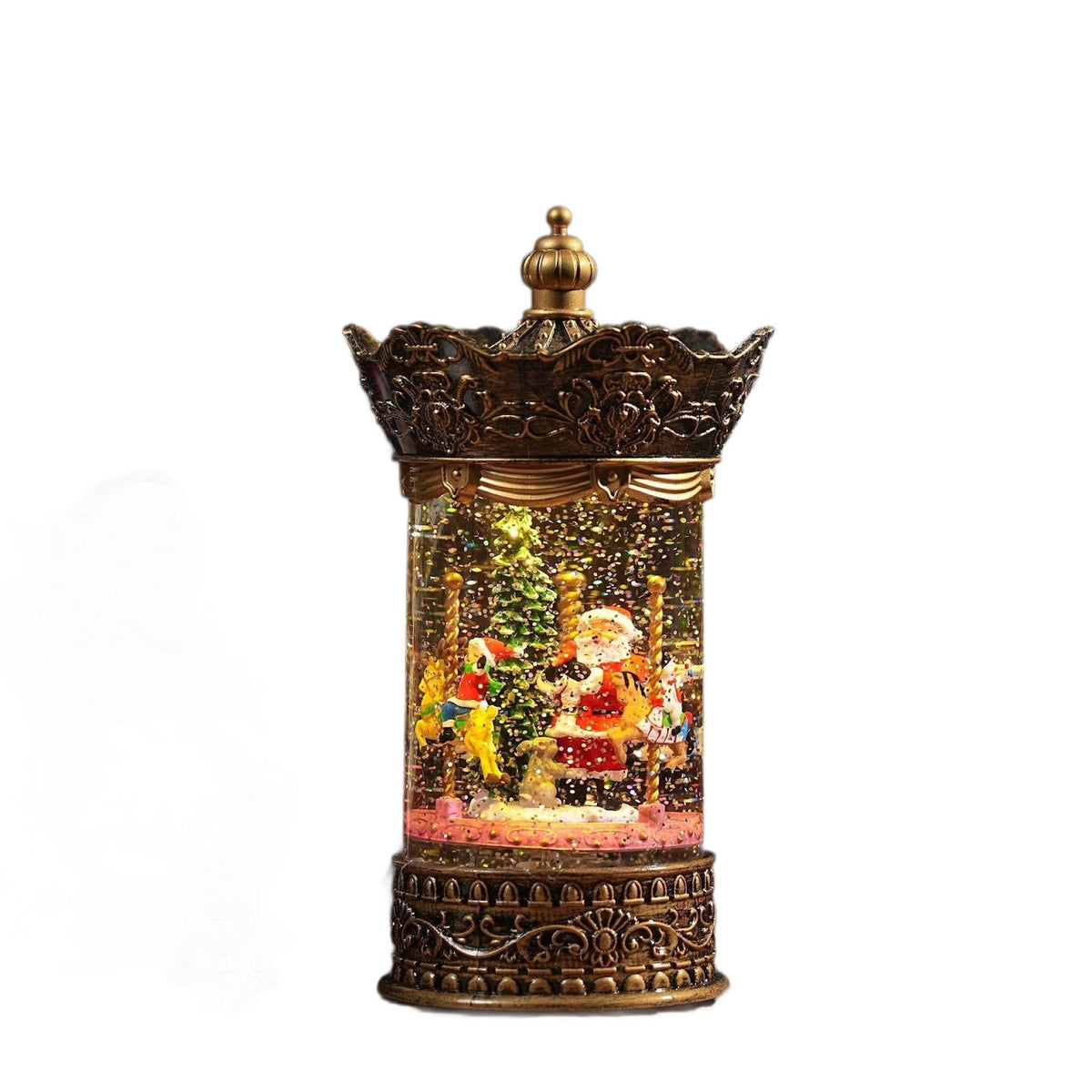 Decorative Lantern Music Box with Snow Effect