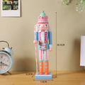 Nutcracker soldier made of pine wood for festive decoration