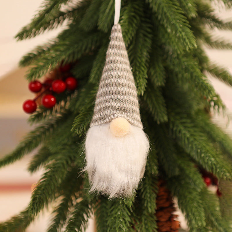 Christmas knit ornaments, gnome design