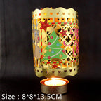 Rotating metal candle holder, round