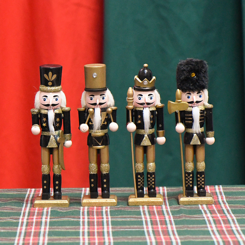 Nutcracker Soldier Set, 18 cm, 4 pieces, wood