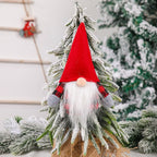 Scandinavian Gnome Pendant in Checkered Pattern