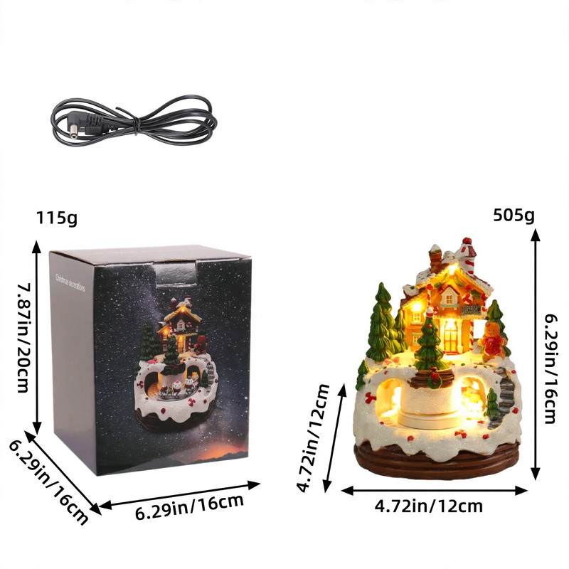 Illuminated music house decor with night light function
