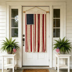 4 x 2.3 Ft Lighted Rag American Flag Banner -  USA 250th Celebration