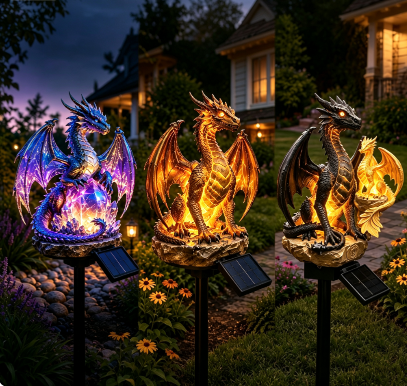 Amethyst Crystal Dragon – Solar Dragon Crystal Garden Light