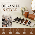 Sunglasses Organizer 6 Slots Travel Glasses Case